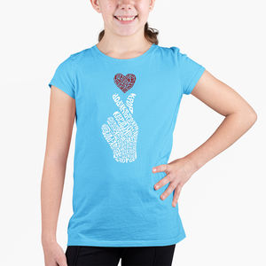 Girl's Word Art T-shirt - K-Pop